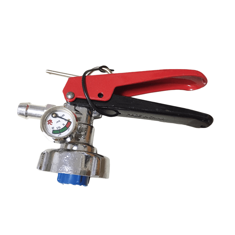 FM99 dry powder fire extinguisher valve with gauge